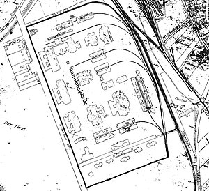 Plan der Munitionsfabrik 1915