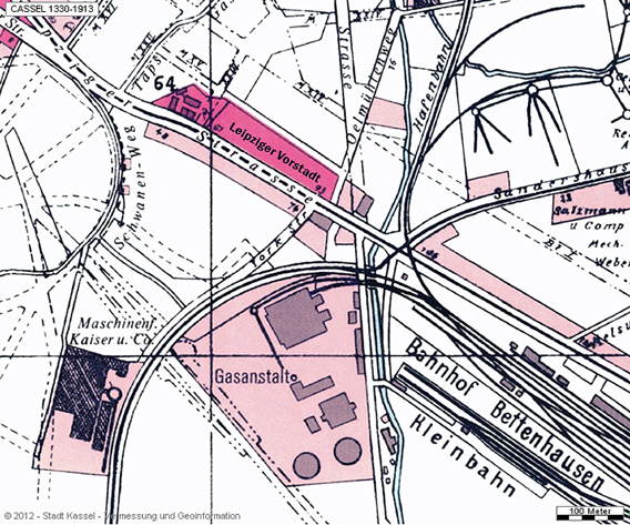 Leipziger Vorstadt Karte von 1912 