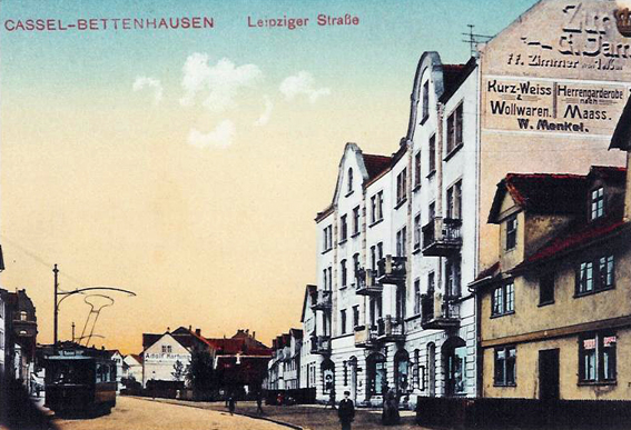 Elektrische Straßenbahn in der Leipziger Straße um 1900 