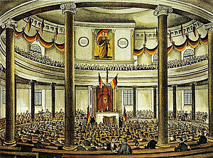 Nationalversammlung in der Paulskirche in Frankfurt a.M., 1848